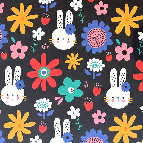 Rabbits in the flowers