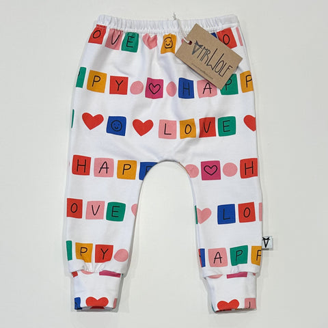 SALE -baby leggings - happy beads