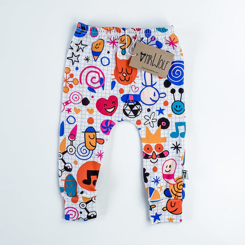 SALE - Baby Legging - doodle school